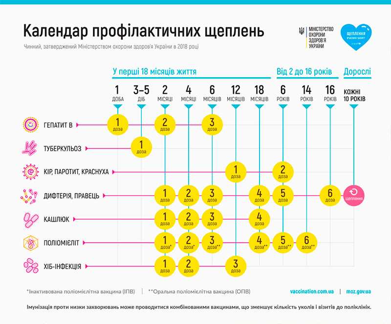 Календарь прививок правила вакцинации детей изменены