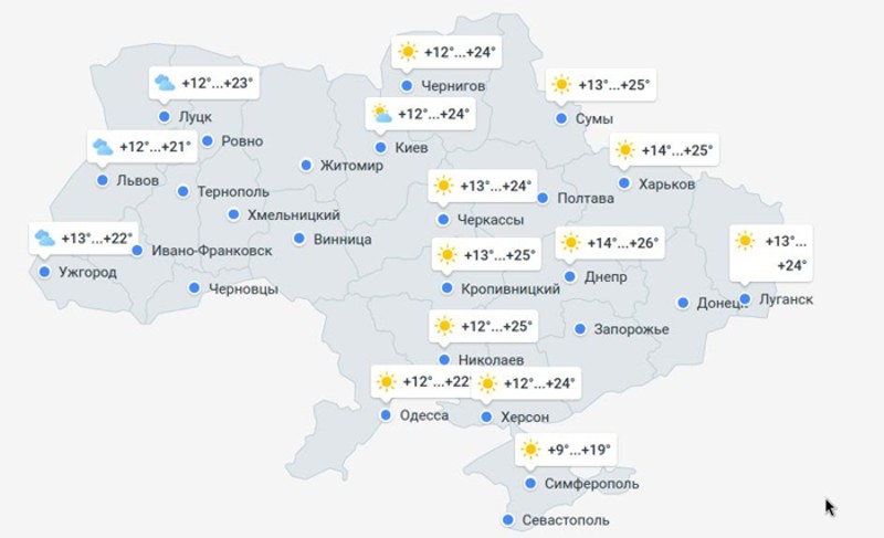 Погода в Україні на середу 10 квітня