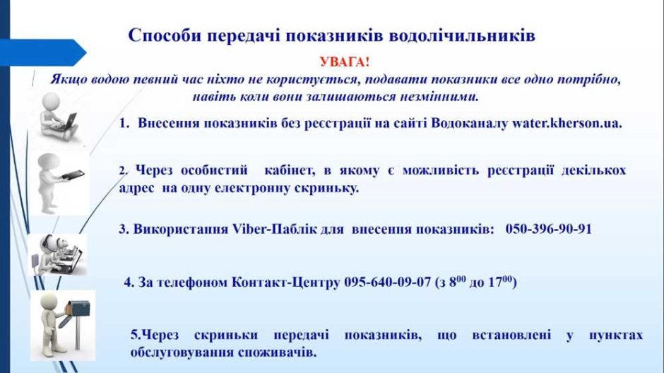 Настав час передачі показників лічильників води в Херсонводоканал  за червень 2024 року!